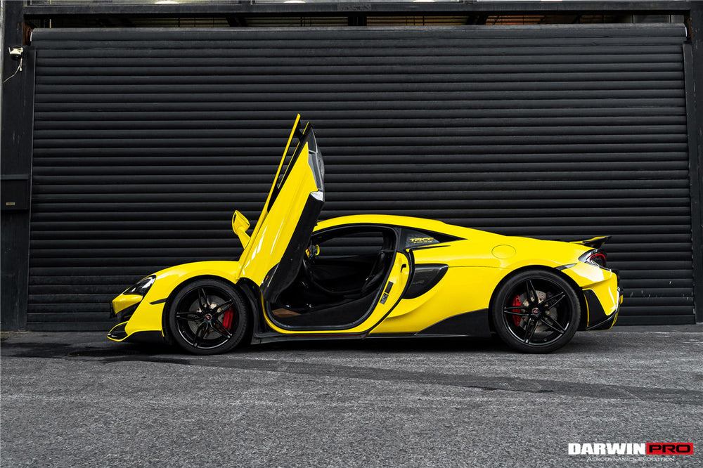 2015-2020 McLaren 540C & 570S & 570GT 600LT-Style Partial Carbon Fiber Rear Bumper with Diffuser  and Trunk Spoiler and Engine Trunk and Exhaust