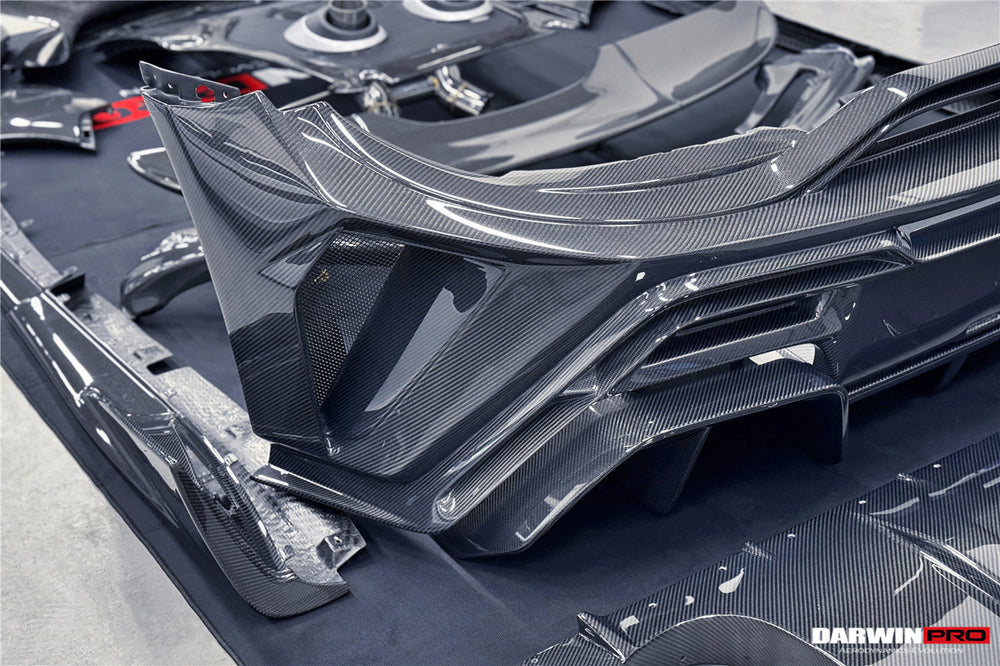 Parachoques trasero y alerón estilo BKSS para McLaren 540c y 570s 2015-2021, motor, maletero y escape