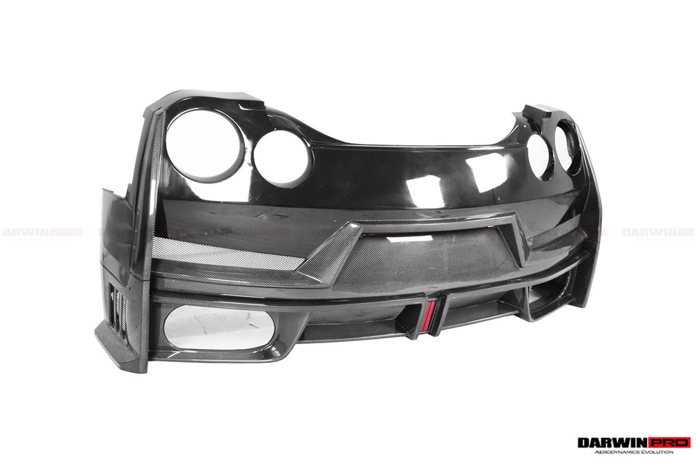 Parachoques trasero de fibra de carbono con luz negra para Nissan GTR R35 CBA/DBA/EBA 2008-2024, estilo Nismo, 2024