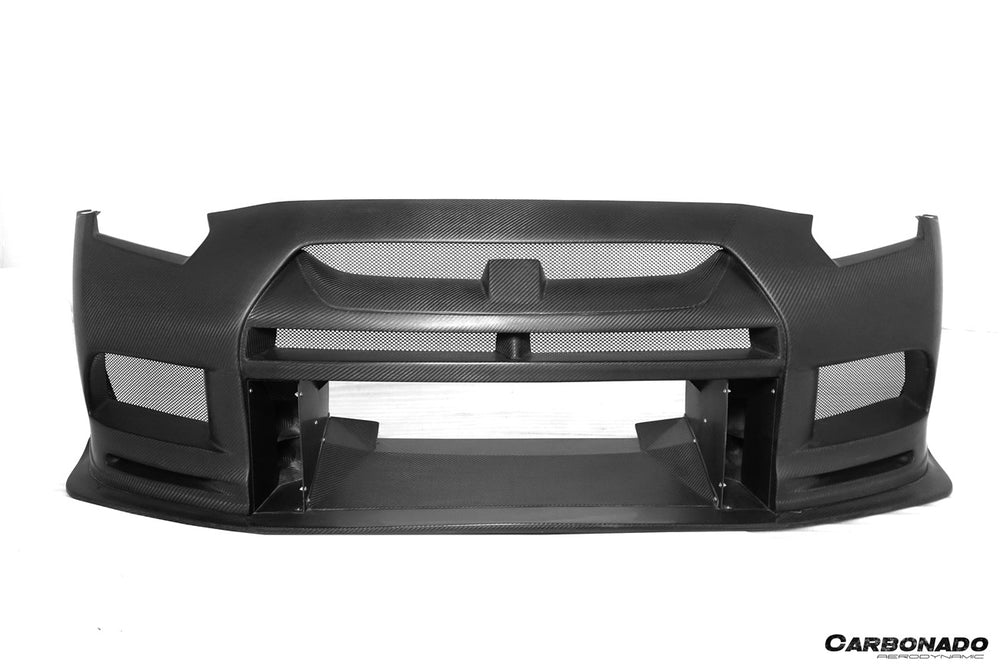 2008-2023 Nissan GTR R35 CBA DBA TPR Style Partial Carbon Fiber Front Bumper - DarwinPRO Aerodynamics