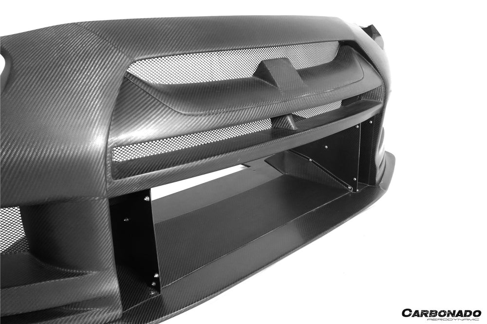 2008-2023 Nissan GTR R35 CBA DBA TPR Style Partial Carbon Fiber Front Bumper - DarwinPRO Aerodynamics