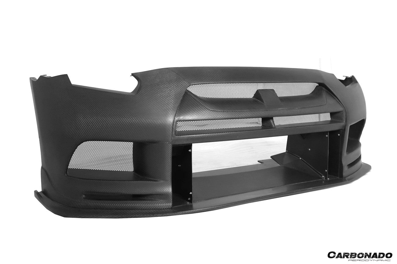 2008-2023 Nissan GTR R35 CBA DBA TPR Style Partial Carbon Fiber Front Bumper - DarwinPRO Aerodynamics