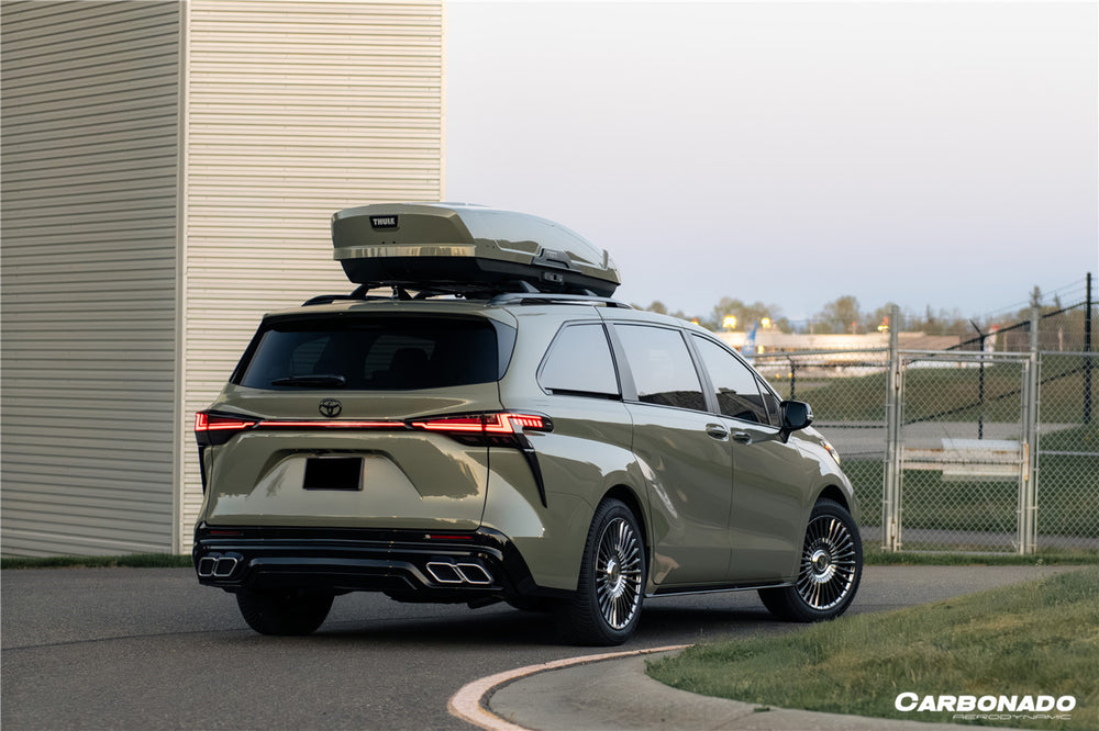 Difusor trasero PP estilo Thunder de Toyota Sienna 2021 en adelante con puntas