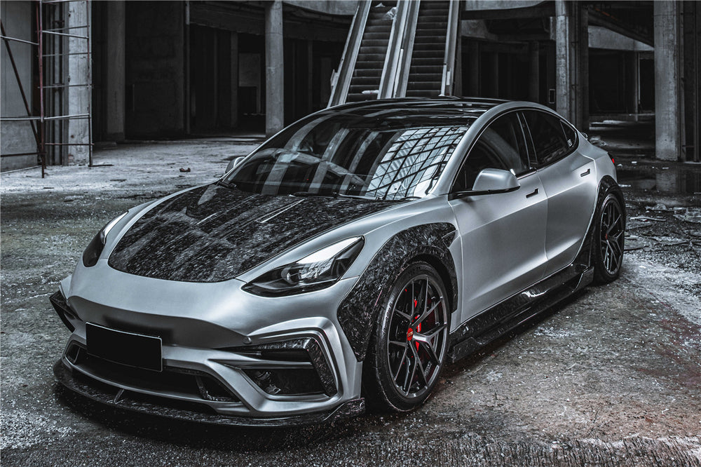 2017-2023 Tesla Model 3 IMP Performance Partial Carbon Fiber Front Bumper