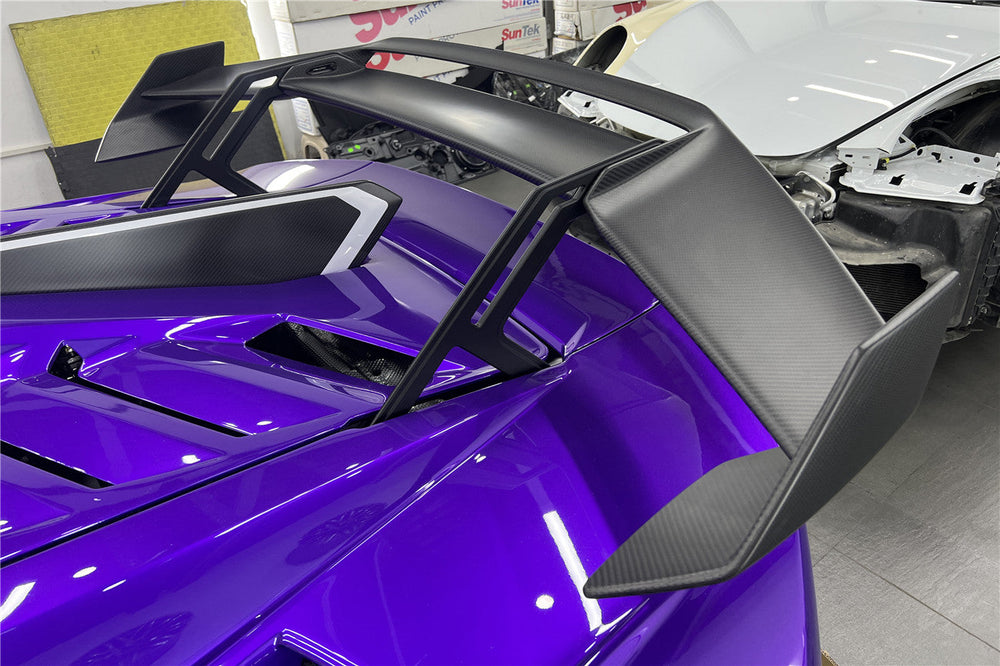 2021-2024 Lamborghini Huracan STO Dry Carbon Fiber Trunk Spoiler Wing Plate - Carbonado