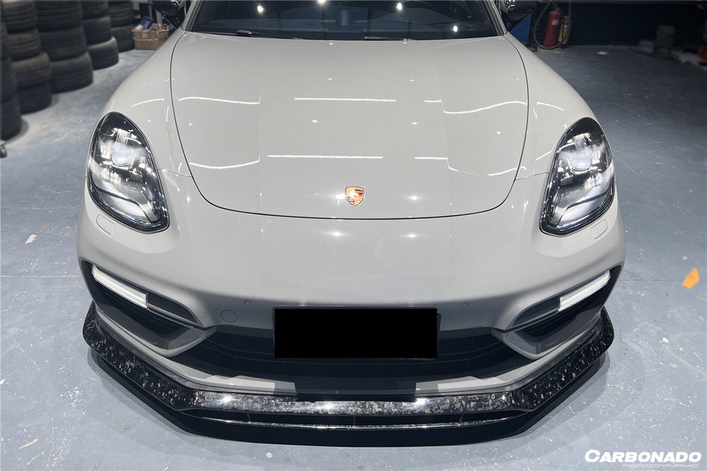 2017-2023 Porsche Panamera 971 4/4S/GTS/Turbo S OD Style Front Lip - Carbonado