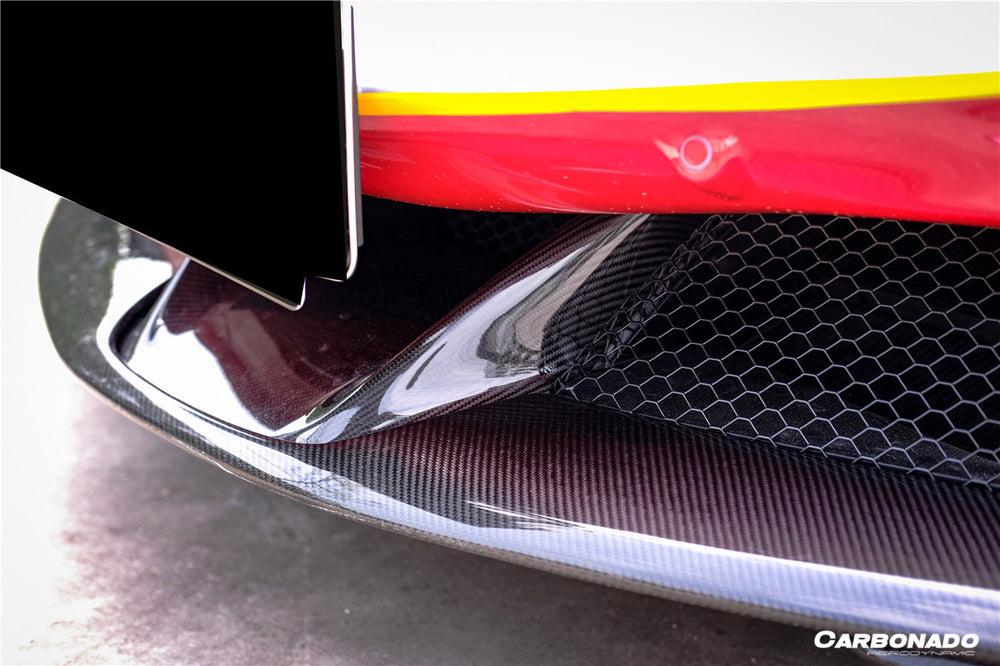 Faldón delantero de fibra de carbono para autoclave estilo OE Ferrari SF90 Stradale 2020 en adelante