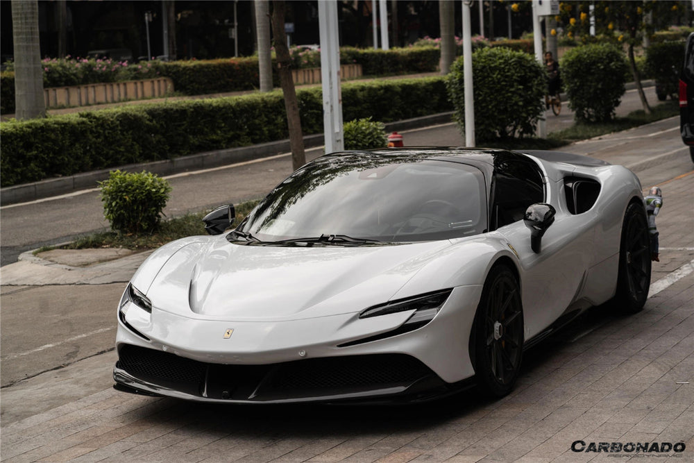 Faldón delantero de fibra de carbono para autoclave estilo OE Ferrari SF90 Stradale 2020 en adelante