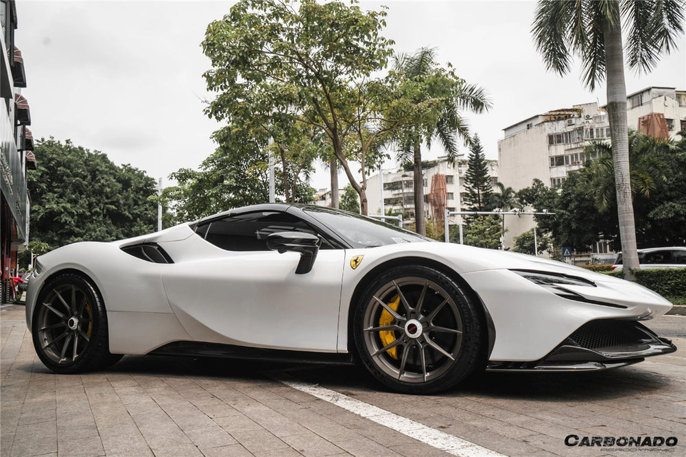 Faldones laterales de fibra de carbono para autoclave estilo OE Ferrari SF90 Stradale 2020 en adelante