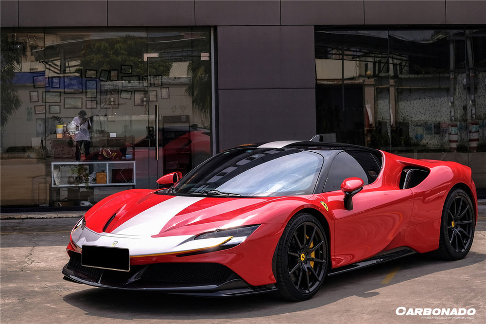 Faldón delantero de fibra de carbono para autoclave estilo OE Ferrari SF90 Stradale 2020 en adelante