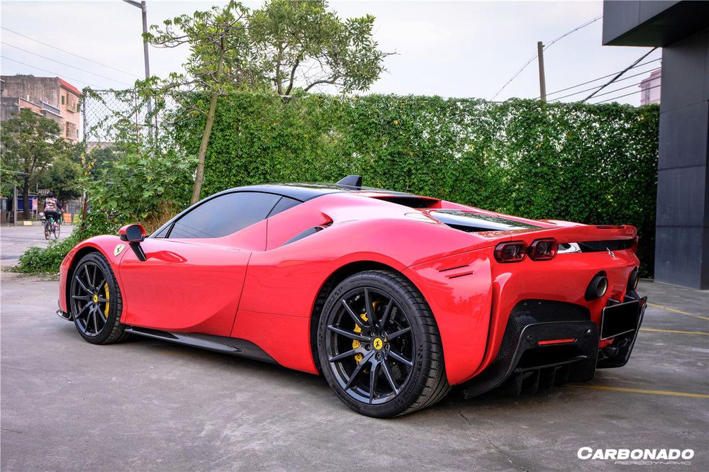 Faldones laterales de fibra de carbono para autoclave estilo OE Ferrari SF90 Stradale 2020 en adelante