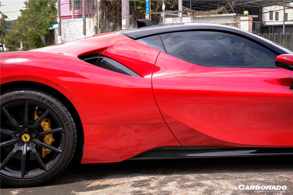 Faldones laterales de fibra de carbono para autoclave estilo OE Ferrari SF90 Stradale 2020 en adelante