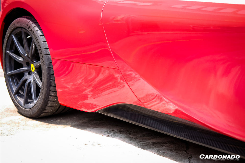 Faldones laterales de fibra de carbono para autoclave estilo OE Ferrari SF90 Stradale 2020 en adelante