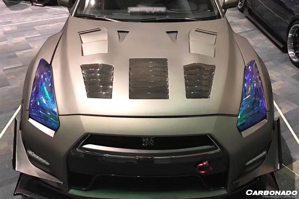 2009-2016 Nissan GTR R35 CBA & DBA TP-2 Style Carbon Fiber Hood