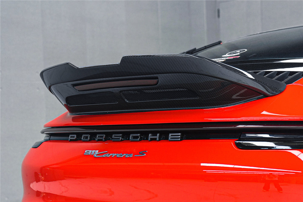 DarwinPRO 2019-2024 Porsche 911 992 Carrera S & 4 & 4S BKSS Ver.4 Style Trunk Wing - DarwinPRO Aerodynamics