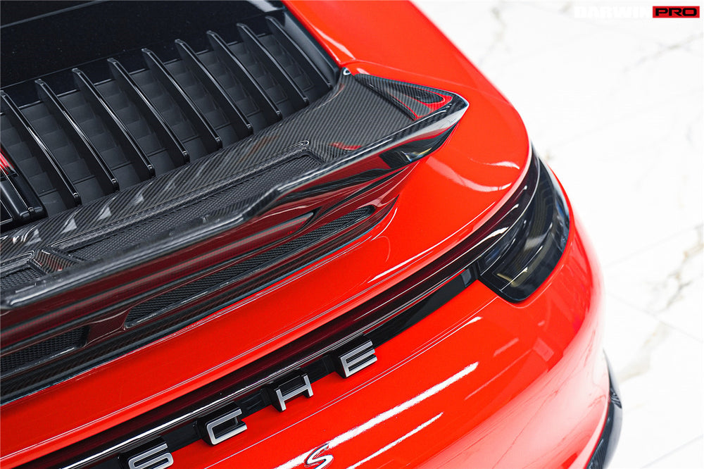 DarwinPRO 2019-2024 Porsche 911 992 Carrera S & 4 & 4S BKSS Ver.4 Style Trunk Wing