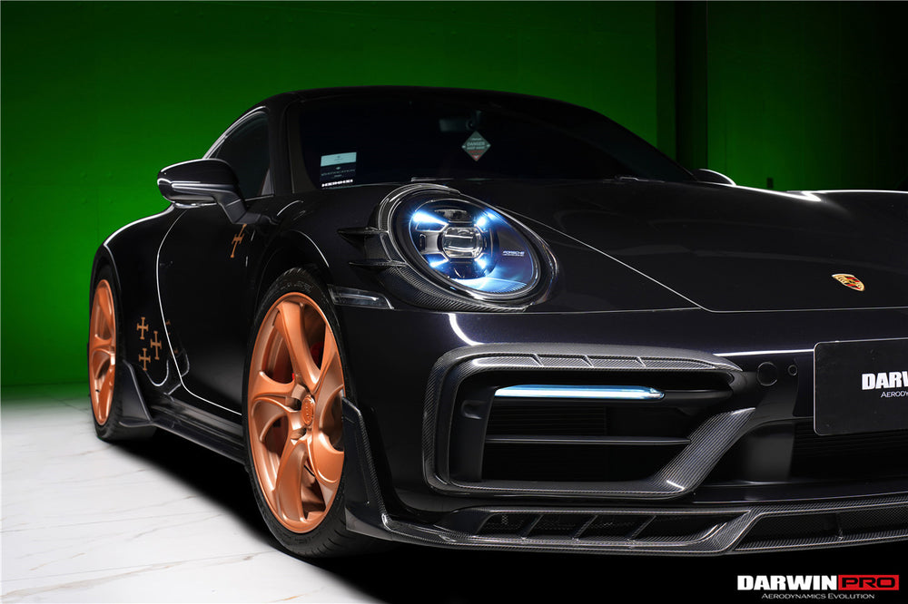 Divisor de parachoques delantero estilo BKSSII para Porsche 911 992 Carrera, 4, 4S, Targa y Cabriolet SD-Sport Design Model DarwinPRO 2019-2024