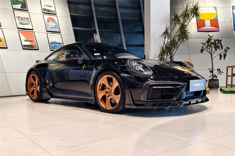 Faldones laterales DarwinPRO 2019-2024 para Porsche 911 992 Carrera, S, 4, 4S, Targa y Cabriolet estilo BKSSII