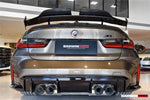  2021-UP BMW M3 G80 & 3 Series G20 & M4 G82 & 4 Series G22 BKSSII Style Carbon Fiber Trunk Wing With Aluminum Slloy Wing Legs 