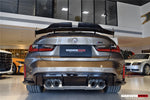  2021-UP BMW M3 G80 & 3 Series G20 & M4 G82 & 4 Series G22 BKSSII Style Carbon Fiber Trunk Wing With Aluminum Slloy Wing Legs 