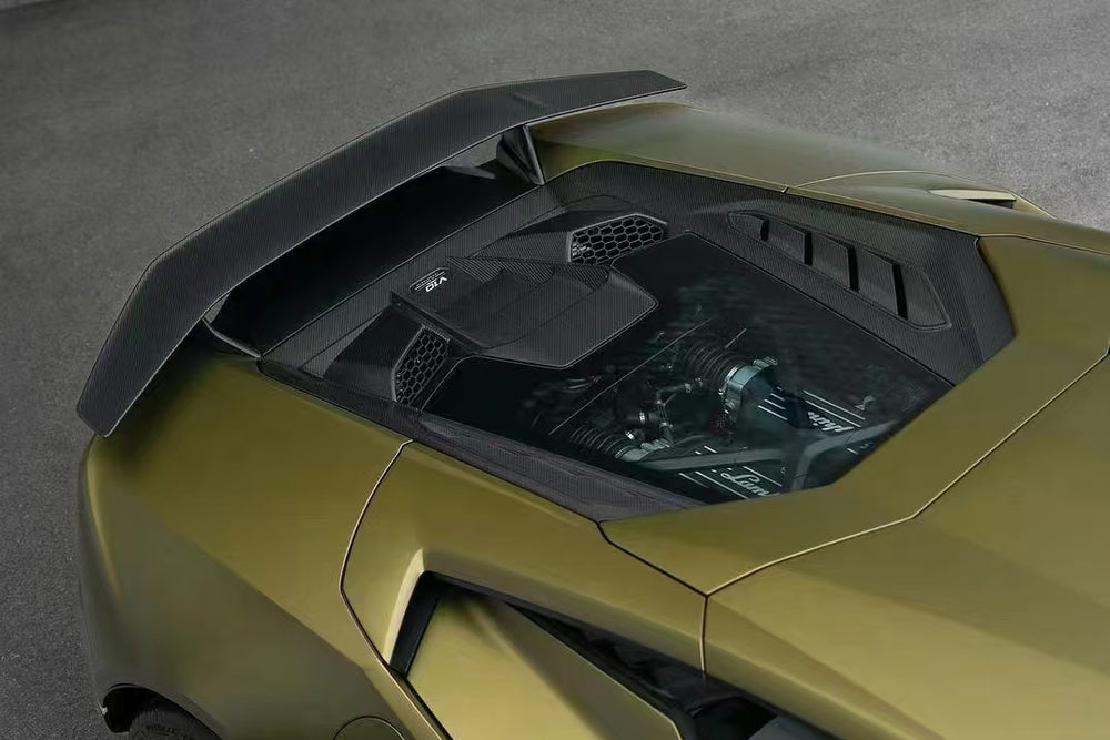 Alerón de maletero de fibra de carbono seco estilo Tecnica para Lamborghini Huracan LP610, LP580 y EVO 2015-2025