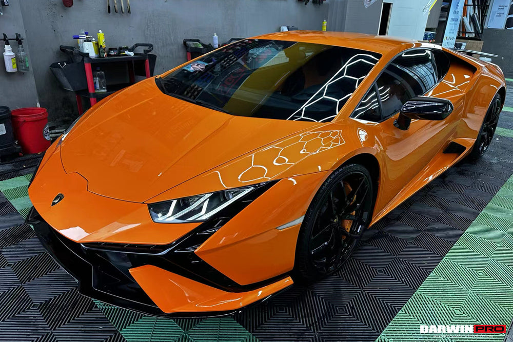 2015-2025 Lamborghini Huracan LP610 & LP580 & EVO Convert Tecnica Style Dry Carbon Fiber Front Bumper