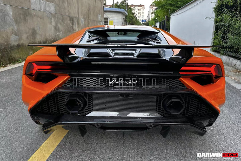 2015-2025 Lamborghini Huracan LP610 & LP580 & EVO Coupe Convert Tecnica Style Dry Carbon Fiber Rear Engine Hood