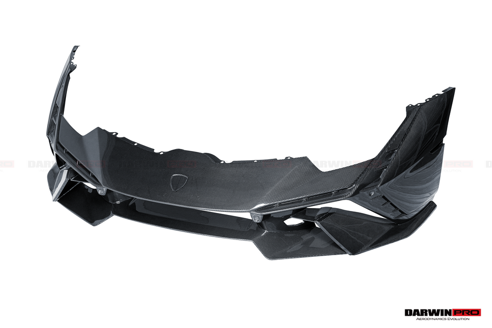 2015-2025 Lamborghini Huracan LP610 & LP580 & EVO Convert Tecnica Style Dry Carbon Fiber Front Bumper