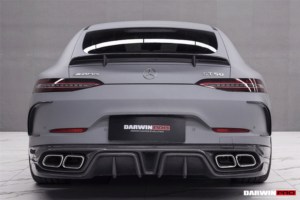 DarwinPRO 2019-2024 Mercedes Benz AMG GT50 GT53 GT43 4Door Coupe X290 IMP Performance Rear Bumper Canards - DarwinPRO Aerodynamics