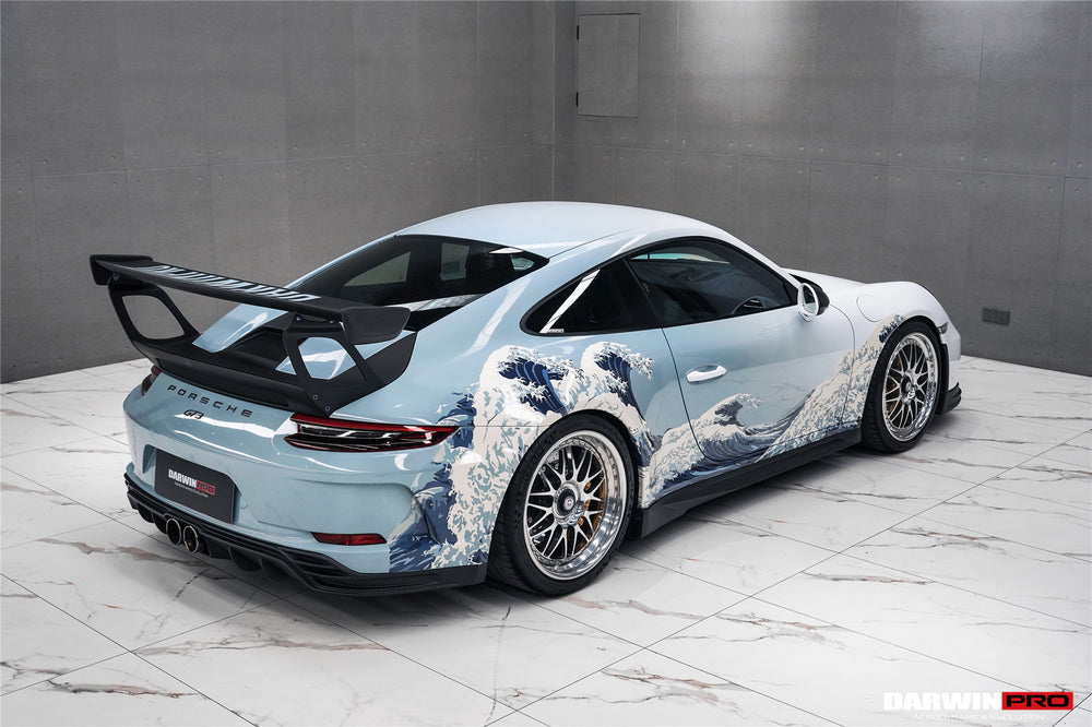 Faldones laterales de fibra de carbono DarwinPRO 2017-2019 Porsche 911 991.2 GT3 solo estilo BKSS