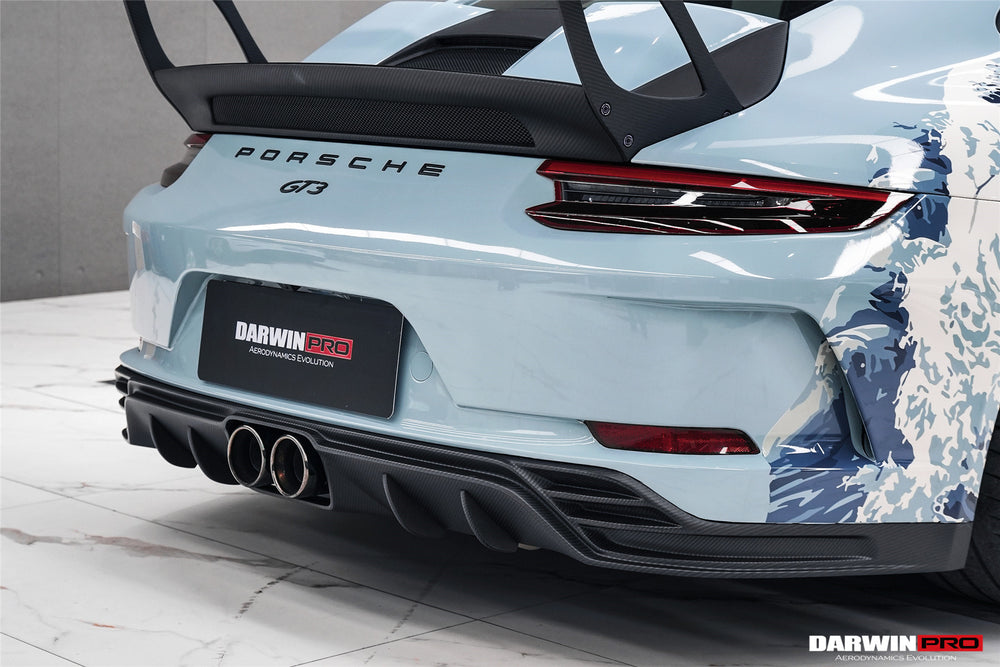 Difusor de labio trasero de fibra de carbono estilo BKSS DarwinPRO 2017-2019 Porsche 911 991.2 GT3 únicamente