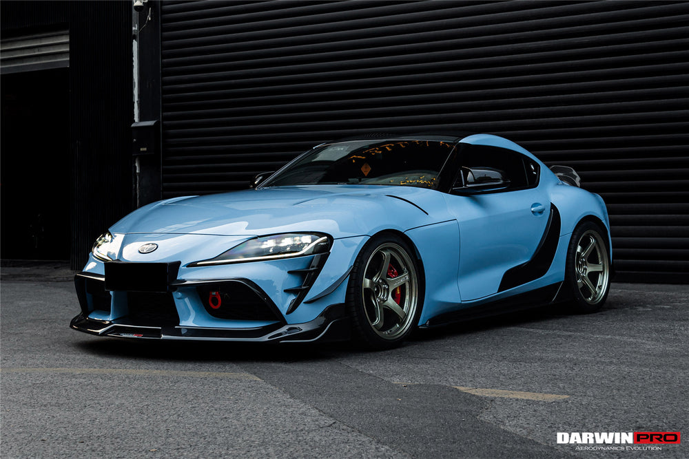 2019-UP Toyota GR Supra (J29 y DB) A90 A91 Borde delantero de fibra de carbono estilo BKSS