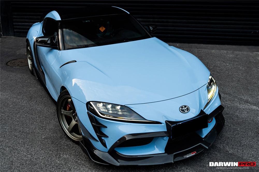 2019-UP Toyota GR Supra (J29 y DB) A90 A91 Borde delantero de fibra de carbono estilo BKSS