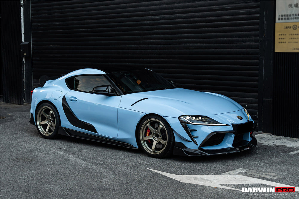 2019-UP Toyota GR Supra (J29 y DB) A90 A91 Borde delantero de fibra de carbono estilo BKSS