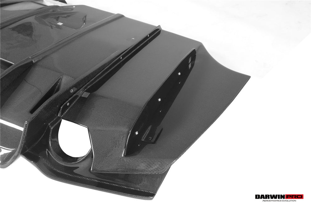 2013-2019 BMW 3 Series F30 F35 M-Tech GV Carbon Fiber Rear Lip with Diffuser & Caps - DarwinPRO Aerodynamics