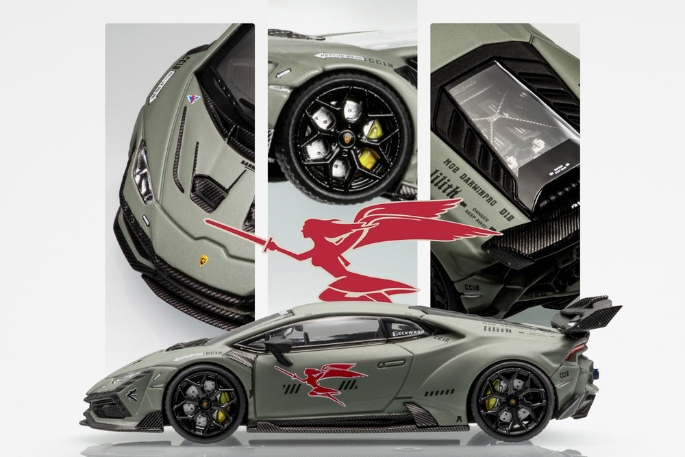 Limited Edition 1:64 Scale Diecast Lamborghini Huracan Wide Body Model | Darwinpro BKSSII Carbon Fiber Kit