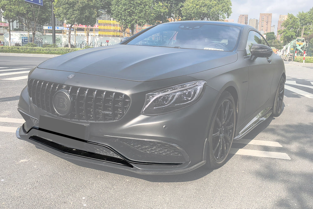 2014-2017 Mercedes Benz C217 S63 S65 AMG Coupe Carbon Fiber Front Bumper Lip