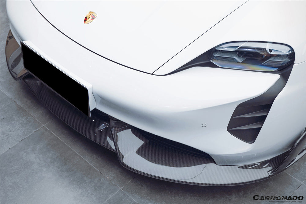 2019-2023 Porsche Taycan/4/4S/GTS/TURBO CADO Style Front Lip - Carbonado