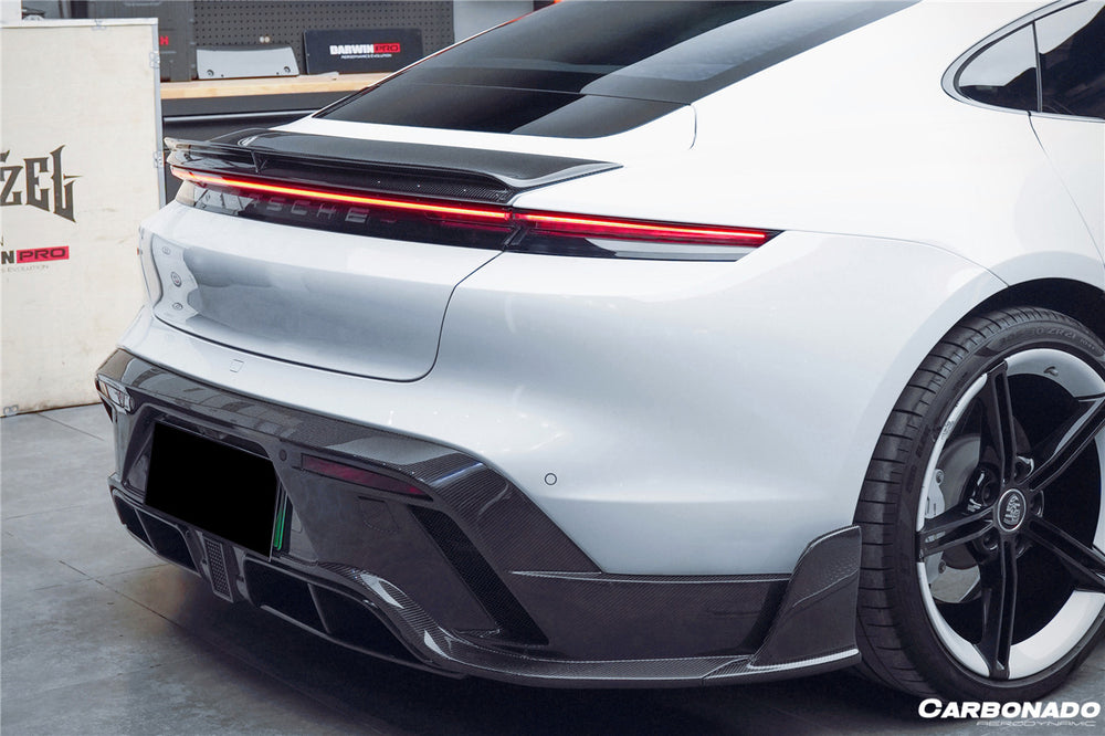 2019-2023 Porsche Taycan/4/4S/GTS/TURBO CADO Style Rear Diffuser - Carbonado