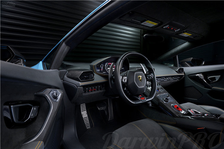 2015-2022 Lamborghini Huracan LP610/LP580 Autoclave Carbon Fiber Center Steering Wheel Trim - DarwinPRO Aerodynamics