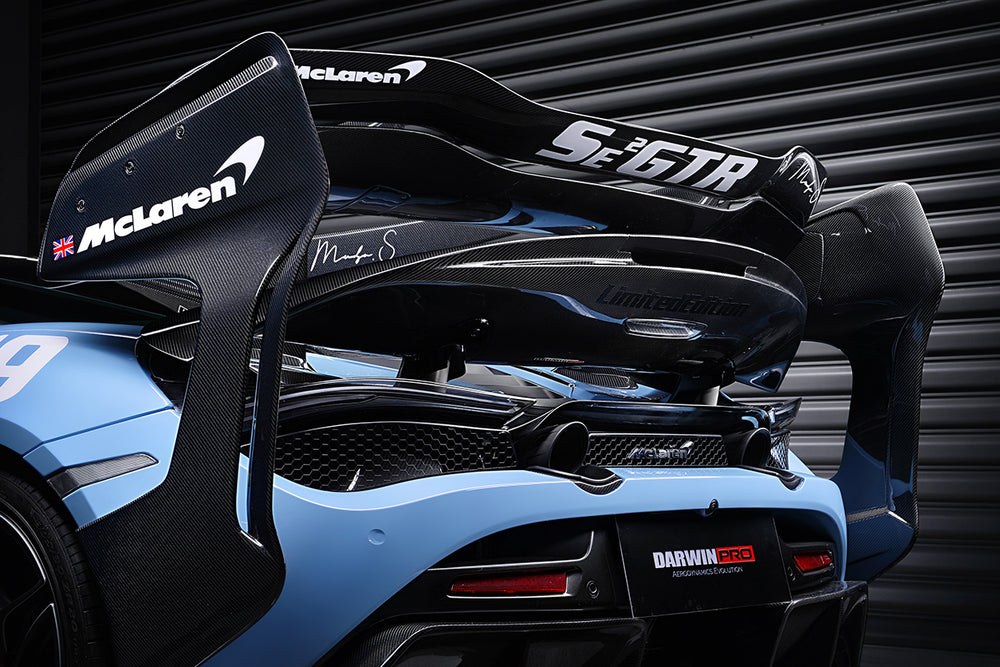 2017-2022 McLaren 720s Se²GTR Style Trunk Wing w/ Side Caps - DarwinPRO Aerodynamics