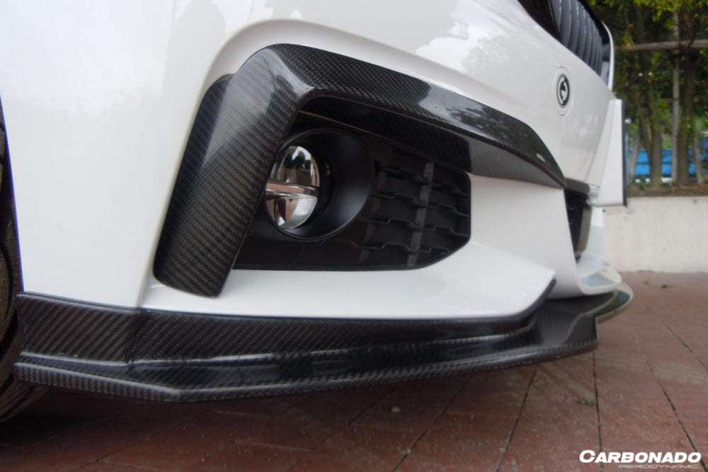 2014-2017 BMW 4 Series F32 F33 M Sport ECC Style Carbon Fiber Front Lip - Carbonado