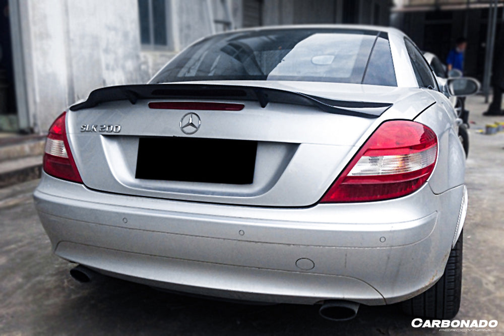 2005-2011 Mercedes Benz SLK R171 RT Style Carbon Fiber Trunk Spoiler - Carbonado