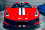  2018-2022 Ferrari 488 Pista Partial Carbon Fiber Front Bumper - DarwinPRO Aerodynamics 