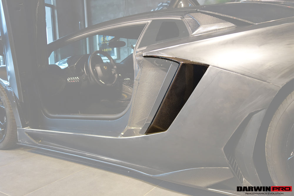 2011-2016 Lamborghini Aventador LP700 Coupe BKSS Style Carbon Fiber Quarter Panel Fender Vent Outside - DarwinPRO Aerodynamics