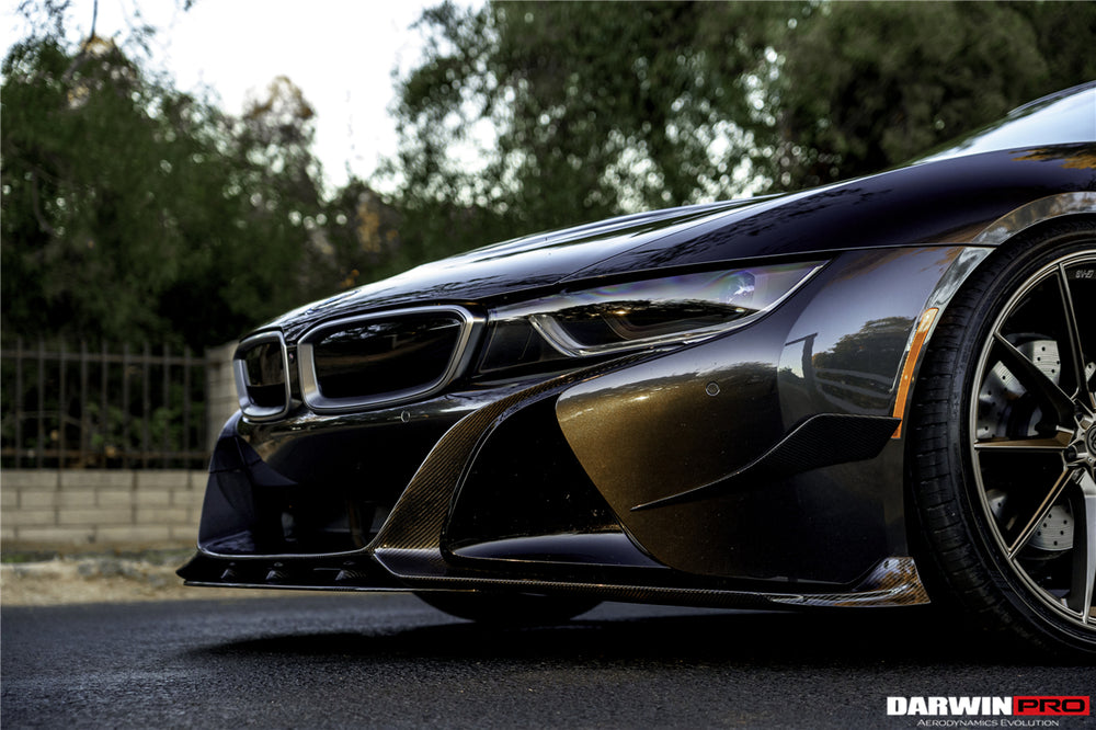 2014-2018 BMW i8 BZK Carbon Fiber Front Lip Splitter - DarwinPRO Aerodynamics