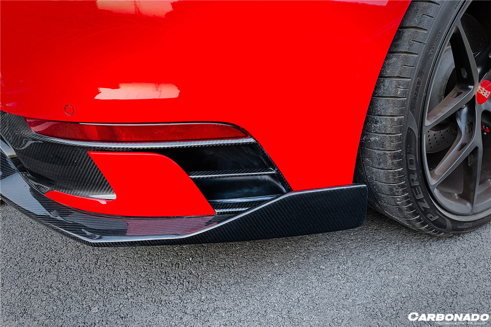 2019-2023 Porsche 911 992 Carrera/Targa Sport Design Bumper WP Style Dry Carbon Fiber Rear Lip - Carbonado
