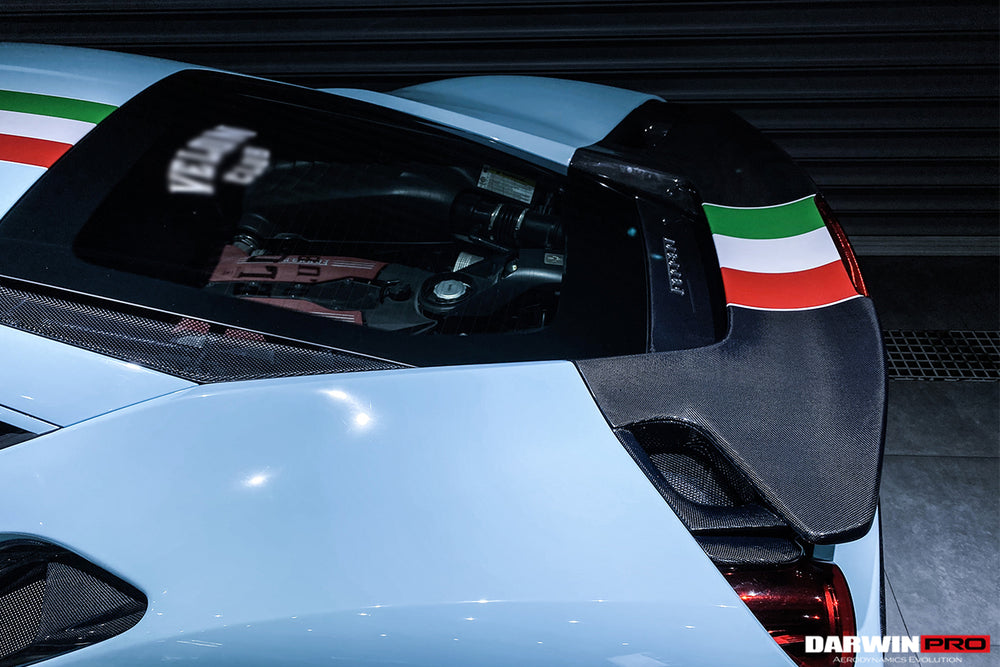 2015-2020 Ferrari 488 GTB/Spyder Pista Style Rear Bumper & Wing - DarwinPRO Aerodynamics