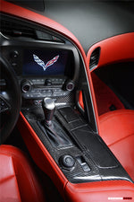  2013-2019 Corvette C7 Z06 Grandsport Dry Carbon Fiber Interior Automatic Manual Control Gear Shift Panel Cover Trim - DarwinPRO Aerodynamics 