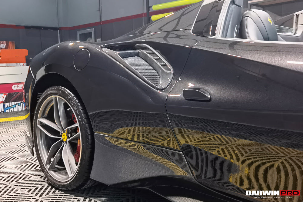 2015-2020 Ferrari 488 GTB/Spyder Pista Style Quarter Panel Side Scoops - DarwinPRO Aerodynamics